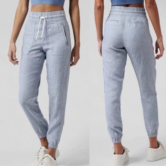 Athleta Pants - Athleta Cabo Linen Jogger in Chambray Blue